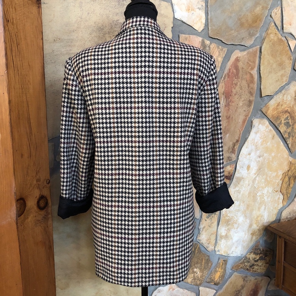 Vintage Houndstooth One-Button Boxy-Fit Sag Harbor Blazer (12) - Picture 4 of 16